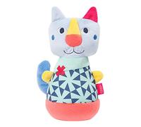 Fehn 055450 - Figura de piel de gato para agarrar, botones, sentir y empujar - promueve la motricidad y la coordinación ojo-mano - para bebés y niños pequeños a partir de 0 meses, multicolor