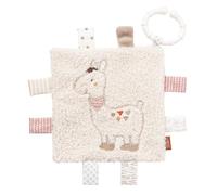 Fehn 058178 - Llama de tela crujiente con anilla, tela de actividad para colgar, para bebés y niños pequeños a partir de 0 meses, tamaño: 16 x 16 cm