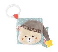 Fehn Libro blandito Bruno - libro táctil de tela con motivos de animales - libro juguete de tela para colgar en cochecitos y sillas de coche - libro crepitante para bebés y niños mayores de 0 meses