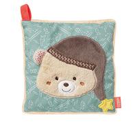 Fehn 060515 Cojín de huesos de cereza - Cojín de calor y frío con diseño de oso de peluche para bebés y niños pequeños a partir de 0 meses - Tamaño: 15 x 15 cm - Multicolor