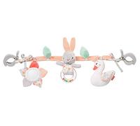 Fehn 062113 Cadena para cochecito, el lago de los cisnes, cadena móvil con simpáticas figuras para colgar en el cochecito, la sillita del coche o la cuna - Para bebés y niños pequeños, longitud: 45 cm