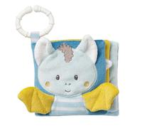 Fehn libro táctil murciélago, libro cochecito de tela, libro juguete para bebés con chirriador, papel susurrante y espejo, libro de tela para bebés y niños pequeños de 0+ meses