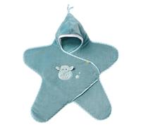 Fehn 065237 - Manta de envoltura con diseño de dragón, suave manta de bebé con cierre de velcro para carrito, portabebés, sillita de coche, cuna, para bebés de 0-6 meses