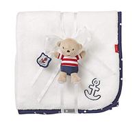 Fehn 078794 - Manta de peluche para bebés y niños pequeños a partir de 0 meses, para acurrucarse, como base para gatear, para dormir o como manta para dormir en casa y de viaje