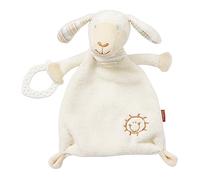 Fehn 154436 - Trapito de apego con diseño de oveja, dudu con mordedor blanco, para acurrucarse, para bebés y niños pequeños a partir de 0 meses, tamaño: 25 cm