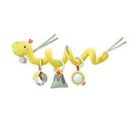 Fehn Actividad Espiral Dino, Juguete para el cochecito, juguete de dinosaurio para la cama, el parque, el portabebés y el asiento del coche, juguete de actividad motora para bebés y niños pequeños