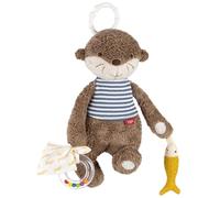 Fehn Activity-Otter - Motorikspielzeug Zum Aufhängen mit spannenden Anhängern Zum Greifen und Geräusche erzeugen für Babys und Kleinkinder AB 0+ Monaten