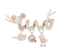 Fehn Activity-Spirale Maus - Motorikspielzeug mit Lernfunktionen zum Tasten, Fühlen, Spielen - Stoff-Spirale fördert Greifen, Tastsinn & Motorik - für zuhause & unterwegs, für Babys ab Geburt