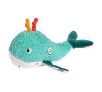 Fehn Ayuda para dormir Ballena - Peluche, sonido y sensor de llanto | Caja de música con módulo de sonido extraíble para bebés y niños desde el nacimiento