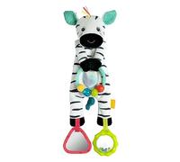 Fehn Bean Bag Zebra - Motorikspielzeug mit Perlenring für Kinderwagen, Kinderbett und Babyschale - Granulat Füllung zum Fühlen und Greifen - Spielzeug für Babys und Kinder ab 0+ Monaten