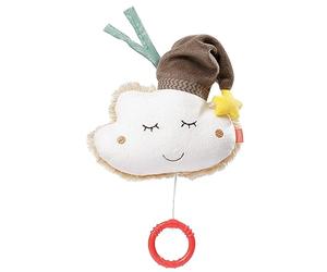 Fehn caja de música nube - Peluche y Ayuda para Dormir: Caja con cuerda y suave melodía Duerme niño pequeño duerme, reconforta en cualquier situación - para bebés y niños pequeños desde 0 meses