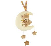Fehn caja de música Osito en la luna - Peluche para bebés | Caja de música de cuerda con melodía Canción de cuna de Brahms - calma al bebé desde el nacimiento