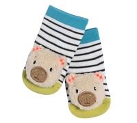 Fehn Calcetines sonajero Capybara Clara - Calcetines de actividades para bebé con motivo de animal