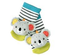 Fehn Calcetines sonajero Koala - Calcetines de actividad para bebés | Para agarrar, agitar y mover produciendo sonidos - juguete educativo para bebés de 0 a 12 meses