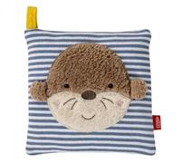 Fehn cojín de huesos de cereza nutria - Cojín mullido con bolsita térmica y refrigerante extraíble para bebés y niños pequeños