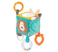 Fehn Cubo de motricidad Funky Friends - Juguete motor para colgar en el cochecito, la cuna y la silla de bebé - Cubo de actividades para bebés y niños a partir de 0 meses