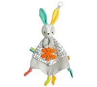 Fehn Dou dou Conejo Activity - Juego y sueño | Peluche con cabeza de animal para agarrar, tocar y abrazar - para bebés y niños desde el nacimiento