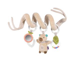 Fehn Espiral de actividad Capybara - Juguete de motricidad con funciones de aprendizaje para teclas, sentir, jugar - Espiral de tela que promueve el agarre, el sentido del tacto y la motricidad - para