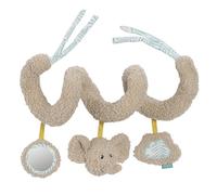 Fehn Espiral de actividad de elefante - Juguete de habilidades motoras con funciones de aprendizaje para teclas, sentir, jugar - espiral de tela que promueve el agarre, el sentido del tacto y la
