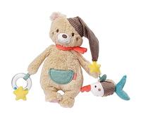 Fehn Juguete de actividades Oso Bruno - Para colgar | Con elementos para agarrar y sonidos - juguete educativo para bebés desde el nacimiento