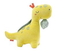 Fehn luz nocturna dino, Peluche con bordado "brilla en la oscuridad", Ayuda para el sueño del bebé como lámpara de cabecera, luz de lactancia, lámpara de noche y lámpara de cama, Para bebés y niños