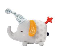 Fehn Luz nocturna elefante, Peluche con bordado "brilla en la oscuridad", Ayuda para el sueño del bebé como luz de lactancia, lámpara de cabecera, de noche y de cama, Para bebés a partir de 0 meses