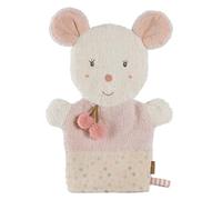 Fehn Manopla de baño Ratón - Toallita para bebés | Para un baño divertido, absorbente y muy suave - con bordado que brilla en la oscuridad, desde el nacimiento