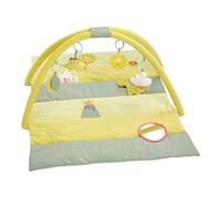 Fehn manta de actividades 3-D arco de juego Happy Dino, manta de gateo con 4 juguetes extraíbles para agarrar, manta de juegos para bebés y niños pequeños de 0+ meses, alfombra de gateo como regalo