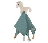 Fehn Manta de seguridad para bebé con diseño de caballo, para recién nacidos, ayuda a dormir y peluche con clip de chupete, de algodón, a partir de 0 meses