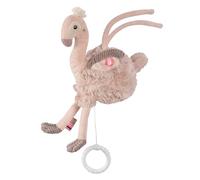 Fehn Mini caja de música Flamenco - Peluche para bebés | Caja de música de cuerda con melodía Duerme, pequeño - calma al bebé desde el nacimiento