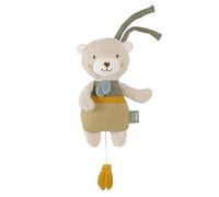 Fehn Mini caja de música Oso - Peluche para bebés | Caja de música de cuerda con melodía Canción de cuna de Schubert - calma al bebé desde el nacimiento