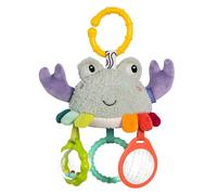 Fehn - Mini Cangrejo móvil, Juguete Colgante para estimular la motricidad, para Cochecito, Cuna y Sillita de Coche, para morder, agarrar y generar Sonidos, para bebés e Infantil Desde 3 Meses