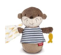 Fehn Mini listado Nutria, Divertido Juguete de motricidad para agarrar, Tocar, Sentir y Dar codazos, Hombre de pie para bebés y niños pequeños a Partir de 0 Meses