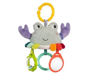 Fehn Mini móvil Cangrejo - Juguete con Espejo para bebés | Para tocar, sentir y jugar, en casa y de viaje, con anillo en forma de C para colgar