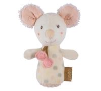 Fehn Mini sonajero ratón - Mini sonajero para agitar, tocar y jugar con un peluche de tela muy suave - Un fiel compañero para bebés y niños pequeños a partir de 0 meses