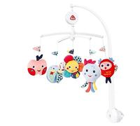Fehn Móvil musical COLOR Friends - Móvil de cuerda con melodía | Melodía Ensueño y figuras para entretener y calmar al bebé - con fijación a la cuna, de 0 a 5 meses