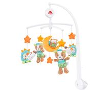 Fehn Música móvil Forest - Mobile a carica con melodia Sabes cuántas estrellas hay y figuras para tranquilizar y entretener - con fijación a la cama para bebés de 0 a 5 meses
