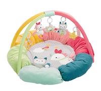 Fehn nido de actividades 3D arco de juegos Aiko y Yuki -Manta de juego para bebés redondo con 5 juguetes extraíbles para agarrar -para bebés y niños a partir de 0 meses -como regalo por el nacimiento