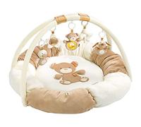 Fehn nido de actividades 3D arco de juegos Rainbow - Manta de juego para bebés redondo con 5 juguetes extraíbles para agarrar - para bebés y niños a partir de 0 meses - como regalo por el nacimiento