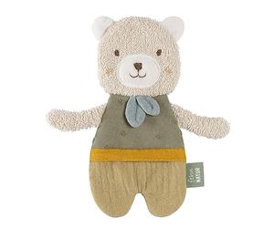 Fehn Oso crujiente NATUR - animal de actividad crujiente de algodón de cultivo ecológico para agarrar, jugar y hacer ruido - para bebés y niños pequeños a partir de 0 meses