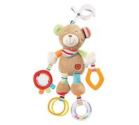 Fehn oso de actividades - juguete para desarrollar la motricidad para cochecitos, cunas y sillas de bebé - para morder, agarrar y hacer ruido - Para bebés y niños pequeños a partir de 0 meses