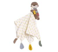 Fehn pañuelo de Muselina Nutria, Ayuda para Dormir y Peluche con Tela de Muselina de algodón y simpática Figura de Juguete, Tela de Peluche para bebés y niños pequeños a Partir de 0 Meses