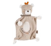 Fehn pañuelo de Peluche Osito Baby - Compañero de Juegos y Peluche de algodón de Cultivo ecológico - con Eslogan Bordado Individualmente - para bebés y niños pequeños a Partir de 0+ Meses