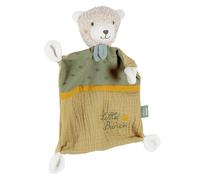 Fehn pañuelo de Peluche Oso Prince - Compañero de Juegos y Peluche de algodón de Cultivo ecológico - con Eslogan Bordado Individualmente - para bebés y niños pequeños a Partir de 0+ Meses