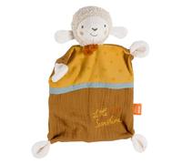 Fehn pañuelo de Peluche Oveja Sunshine - Compañero de Juegos y Peluche de algodón de Cultivo ecológico - con Eslogan Bordado Individualmente - para bebés y niños pequeños a Partir de 0+ Meses