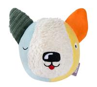 Fehn Pelota de Tela de Activity FehnNATUR Perro - Pelota de Juego con Mezcla de Materiales y sonajero - Pelota de Tela para bebés y niños pequeños a Partir de 0 Meses