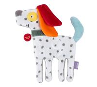 Fehn perro crujiente NATUR - animal de actividad crujiente de algodón de cultivo ecológico para agarrar, jugar y hacer ruido - para bebés y niños pequeños a partir de 0 meses