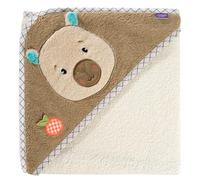 Fehn Poncho de baño con Capucha Capybara Clara - Toalla de Rizo para bebé | Absorbente y suave, con capucha y motivo animal - toalla de baño para bebés y niños desde el nacimiento