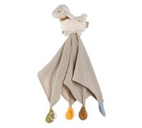 Fehn paño de Peluche Oveja Natur, Edredón de Peluche con algodón orgánico procedente de Agricultura ecológica certificada kbA, con Chupete para bebés y niños pequeños a Partir de 0 Meses