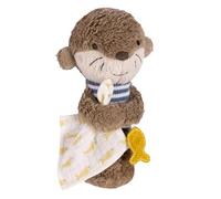 Fehn pinza nutria, Juguete que se agarra para sonar, chirriar, sentir y jugar, peluche como fiel compañero, juguete de motricidad para bebés y niños pequeños a partir de 0 meses